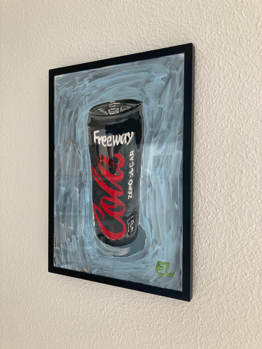 'Freeway cola' Acrylics on paper 21x29cm 2026